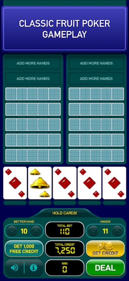 Ultimate Fruit Poker screenshot
